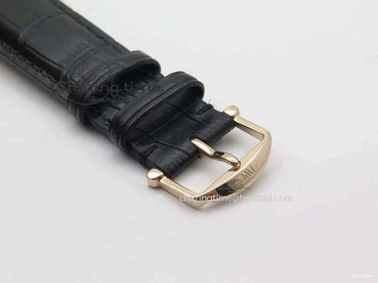 MIROTIME 0125 Portofino Chrono RG Black Dial on Black Leather Strap A HighPerformance 7389